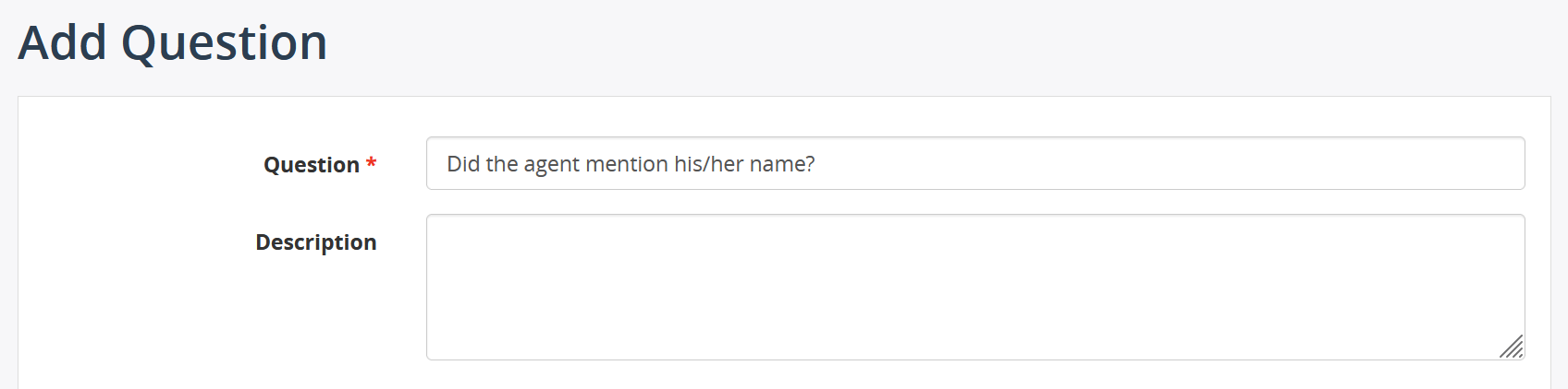Add Question