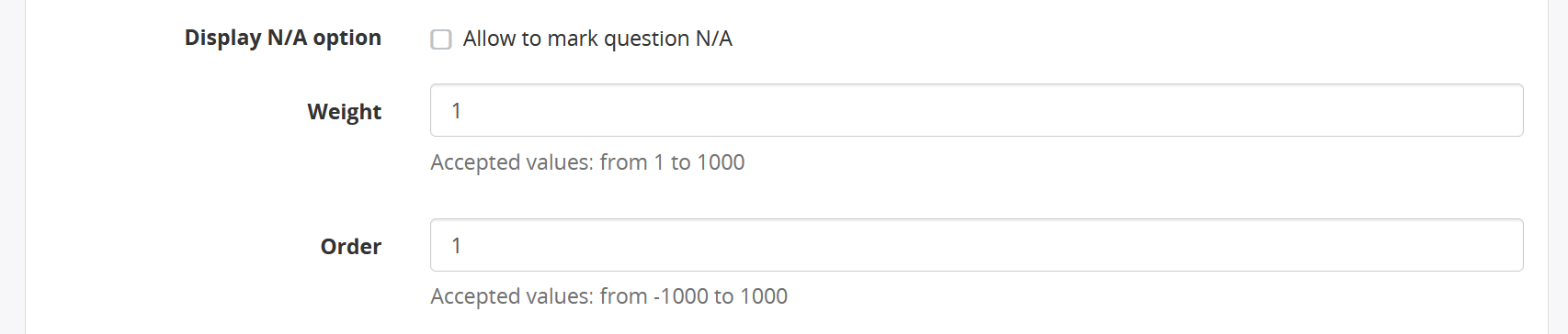 Question other attributes