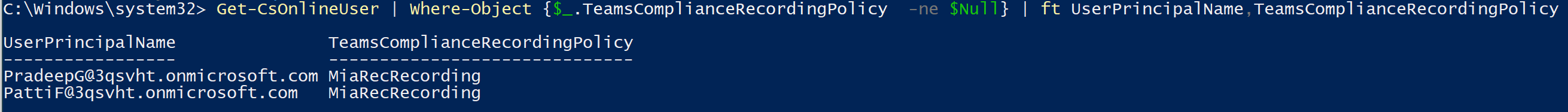 Get-CsOnlineUser