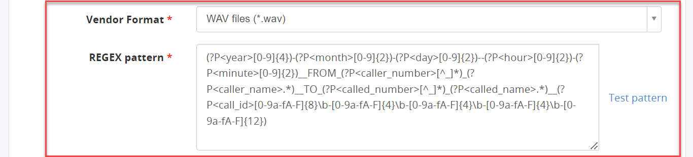 Import recordings - parse filename