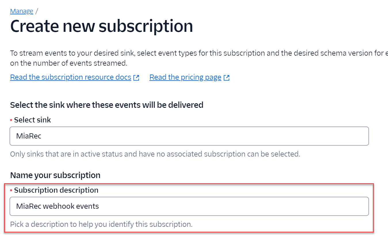 Create Twilio Event Streams Sink