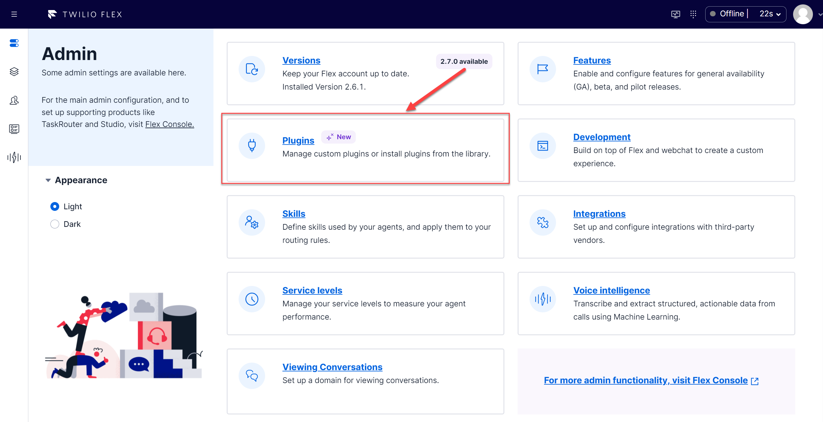 Twilio Flex Admin Console - Plugins